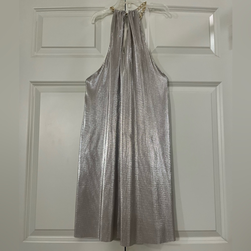 Babaton Aritzia Avalon Silver Dress Size Small - Picture 6 of 17
